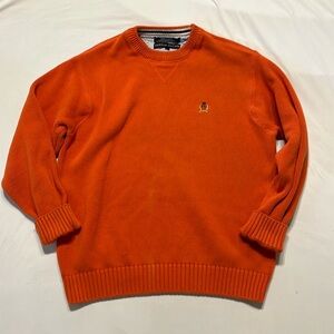 Tommy Hilfiger Men’s Orange Sweater 100% Cotton  Size Medium
